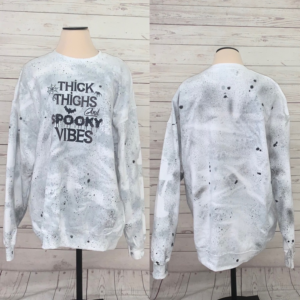 Thick thighs and spooky vibes ultra soft sweater oversized fit new